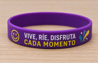 Pulsera de silicona serigrafiada con impresión personalizada