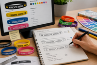 Pulsera de silicona personalizada con diseño llamativo