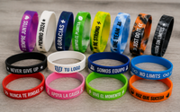 Diferentes diseños de pulseras de silicona personalizadas