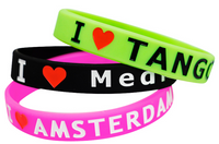 Pulseras de silicona para eventos personalizados