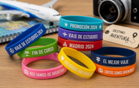 Pulseras personalizadas para viajes de estudios y fin de curso